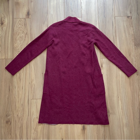 Babaton | LANCE Midi Wool Blend Cardigan - Barolo Red - Picture 5 of 8